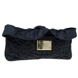 Pre Owned Louis Vuitton Black Monogram Nylon Devi Pochette MM