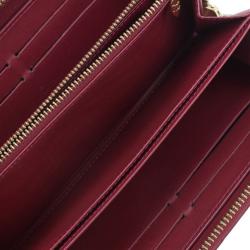 Louis Vuitton Red Vernis Zippy Continental Wallet