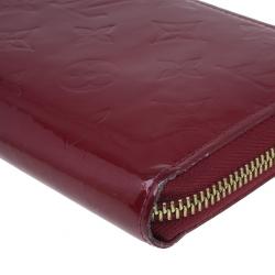 Louis Vuitton Red Vernis Zippy Continental Wallet