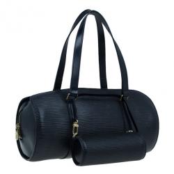 Pre Owned حقيبة يد وحقيبة صغيرة لوي فيتون سوفلو جلد إيبي سوداء