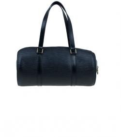 Pre Owned حقيبة يد وحقيبة صغيرة لوي فيتون سوفلو جلد إيبي سوداء