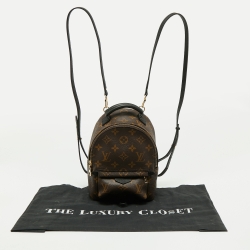 Pre Owned حقيبة ظهر لوي فيتون بالم سبرينغز كانفاس مونوغرامي صغيرة