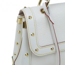 Pre Owned Louis Vuitton White Suhali Leather L’Aimable Shoulder Bag