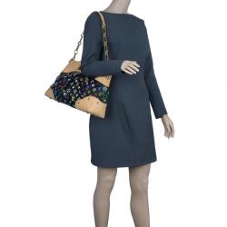 Pre Owned Louis Vuitton Black Multicolor Monogram Canvas Judy Bag MM