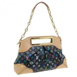 Pre Owned Louis Vuitton Black Multicolor Monogram Canvas Judy Bag MM