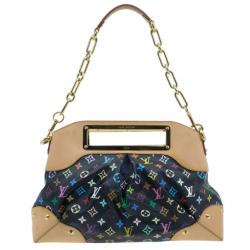 Pre Owned Louis Vuitton Black Multicolor Monogram Canvas Judy Bag MM