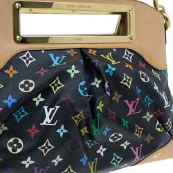 Pre Owned Louis Vuitton Black Multicolor Monogram Canvas Judy Bag MM