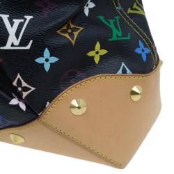 Pre Owned Louis Vuitton Black Multicolor Monogram Canvas Judy Bag MM