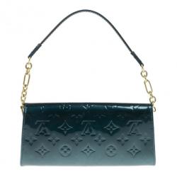 louis vuitton green clutch