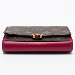 Pre Owned Louis Vuitton Fuschia Canvas Monogram Flore Compact Wallet