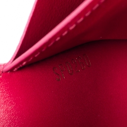 Pre Owned Louis Vuitton Fuschia Canvas Monogram Flore Compact Wallet