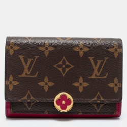 Louis Vuitton Fuschia Canvas Monogram Flore Compact Wallet