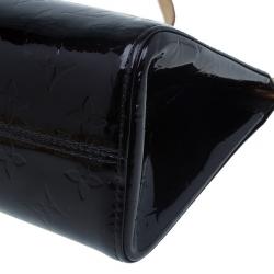 Pre Owned Louis Vuitton Amarante Monogram Vernis Roxbury Drive Bag