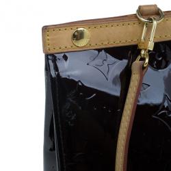 Pre Owned Louis Vuitton Amarante Monogram Vernis Roxbury Drive Bag