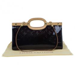 Pre Owned Louis Vuitton Amarante Monogram Vernis Roxbury Drive Bag