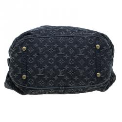 Pre Owned حقيبة هوبو لوي فيتون ماهينا نقش حرفي دينم أسود 