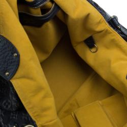 Pre Owned حقيبة هوبو لوي فيتون ماهينا نقش حرفي دينم أسود 