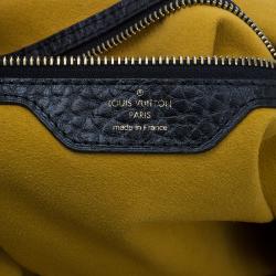 Pre Owned حقيبة هوبو لوي فيتون ماهينا نقش حرفي دينم أسود 