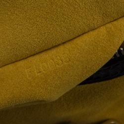 Pre Owned حقيبة هوبو لوي فيتون ماهينا نقش حرفي دينم أسود 