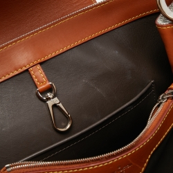 مملوكة مسبقًا Louis Vuitton Caramel/Grey Leather and Canvas Capucines MM Bag