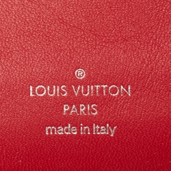 Pre Owned Louis Vuitton Rouge Leather New Wave Compact Wallet