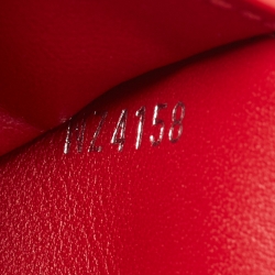 Pre Owned Louis Vuitton Rouge Leather New Wave Compact Wallet