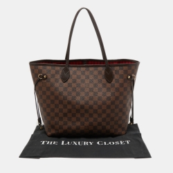 Louis Vuitton Brown Damier Ebene Canvas Neverfull MM Tote Bag