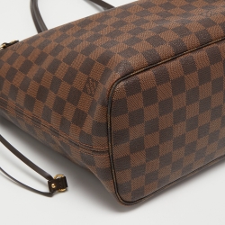 Louis Vuitton Brown Damier Ebene Canvas Neverfull MM Tote Bag