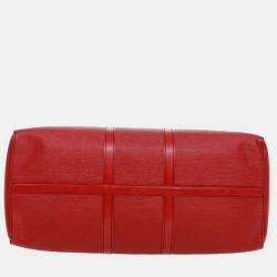 Louis Vuitton Red Epi Leather Keepall 55 Duffel Bag