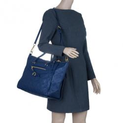 مملوكة مسبقًا Louis Vuitton Blue Monogram Leather Empreinte Lumineuse PM