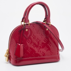 Pre Owned Louis Vuitton Indian Rose Monogram Vernis Alma BB Bag