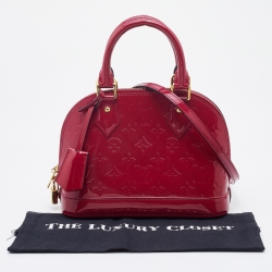 Pre Owned Louis Vuitton Indian Rose Monogram Vernis Alma BB Bag