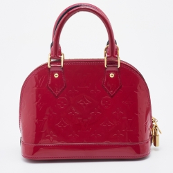 Pre Owned Louis Vuitton Indian Rose Monogram Vernis Alma BB Bag