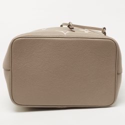 Pre Owned Louis Vuitton Torterelle/Cream Monogram Empreinte Leather NeoNoe MM Bag