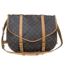 Pre Owned Louis Vuitton Monogram Canvas Saumur 43