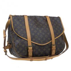 Pre Owned Louis Vuitton Monogram Canvas Saumur 43