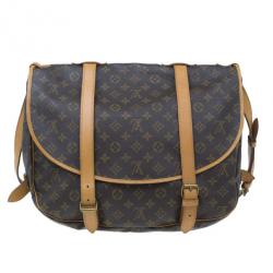 Pre Owned Louis Vuitton Monogram Canvas Saumur 43