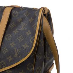 Pre Owned Louis Vuitton Monogram Canvas Saumur 43