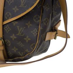Pre Owned Louis Vuitton Monogram Canvas Saumur 43