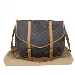 Pre Owned Louis Vuitton Monogram Canvas Saumur 43