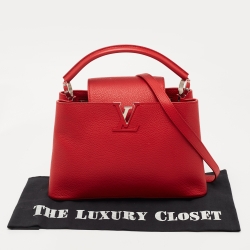 Pre Owned Louis Vuitton Scarlett Taurillon Leather Capucines PM Bag