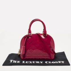 Pre Owned Louis Vuitton Indian Rose Monogram Vernis Alma BB Bag