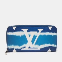 LOUIS VUITTON LV Escale Monogram Coated Canvas Zippy Wallet Blue