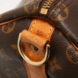 Pre Owned Louis Vuitton Monogram Canvas Keepall 50 Bandoulier Bag
