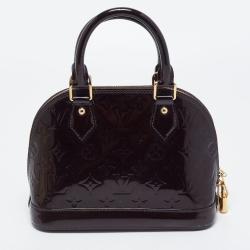 Pre Owned Louis Vuitton Amarante Monogram Vernis Alma BB Bag