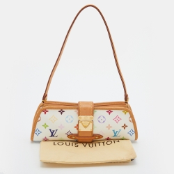 Pre Owned Louis Vuitton White Monogram Multicolore Canvas Shirley Bag