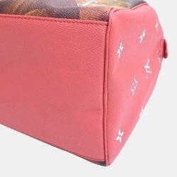 Pre Owned Louis Vuitton Mona Lisa Printed Leather Masters Collection  Leonardo Da Vinci Speedy 30 Boston Bag