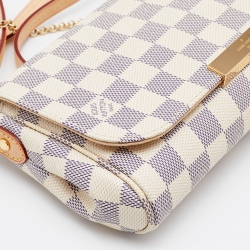 Pre Owned Louis Vuitton Damier Azur Canvas Favorite PM Bag