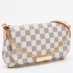 Pre Owned Louis Vuitton Damier Azur Canvas Favorite PM Bag