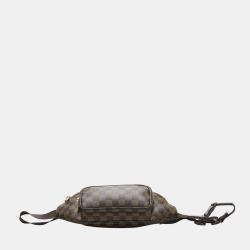Pre Owned Louis Vuitton Brown Canvas Damier Ebene Merville belt bag